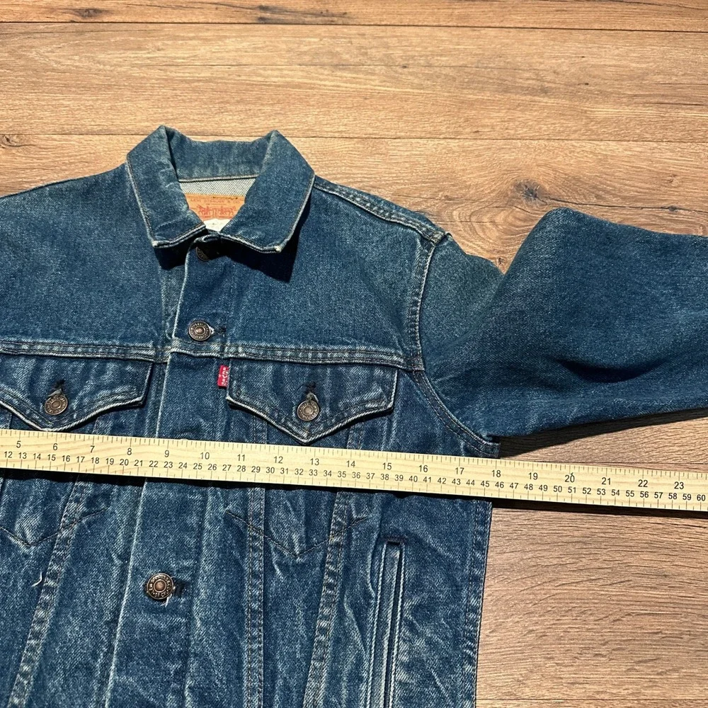 Vintage Levis Blue Denim Trucker Jacket Kids Size 16 Made in USA‎ 70706-0216